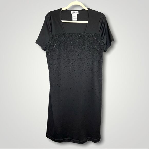 due date Dresses & Skirts - due date Maternity Black Beaded Short Sleeve Dress Size Medium